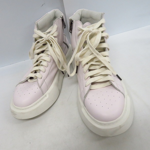 実際に弊社で買取させて頂いたDIET BUTCHER SLIM SKIN/ダイエットブッチャースリムスキン Plaster サイドジップ レザー ハイカット スニーカー 43