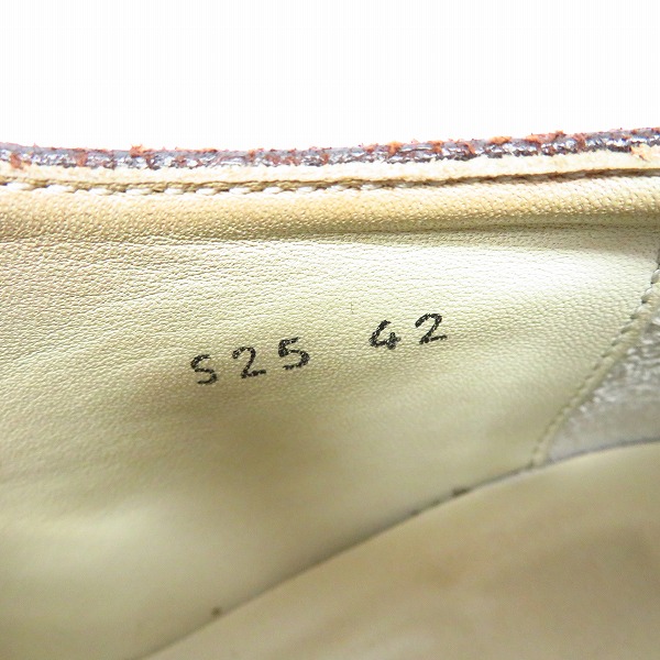 実際に弊社で買取させて頂いたjunhashimoto/ジュンハシモト プレーントゥ ダービーシューズ S25 ダークブラウン/42の画像 5枚目