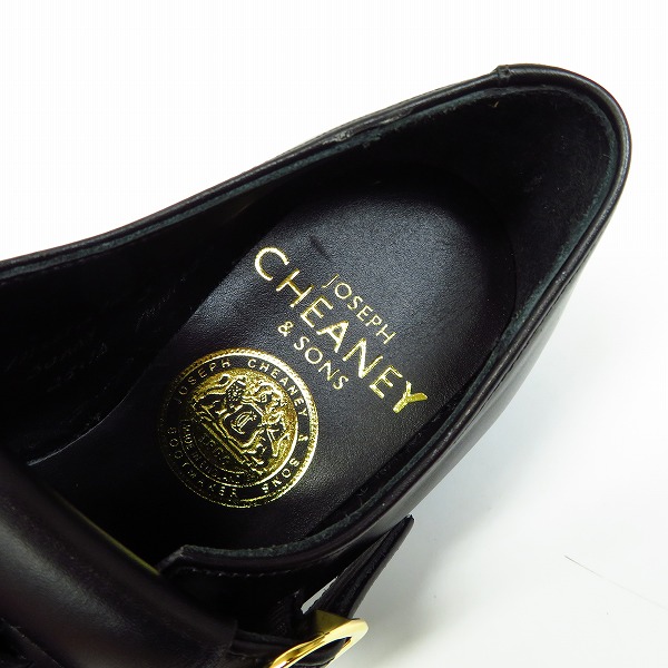 実際に弊社で買取させて頂いたJOSEPH CHEANEY&SONS/ジョセフ チーニー ギリーシューズ SUNNY BLACK CALF/3.5Dの画像 4枚目