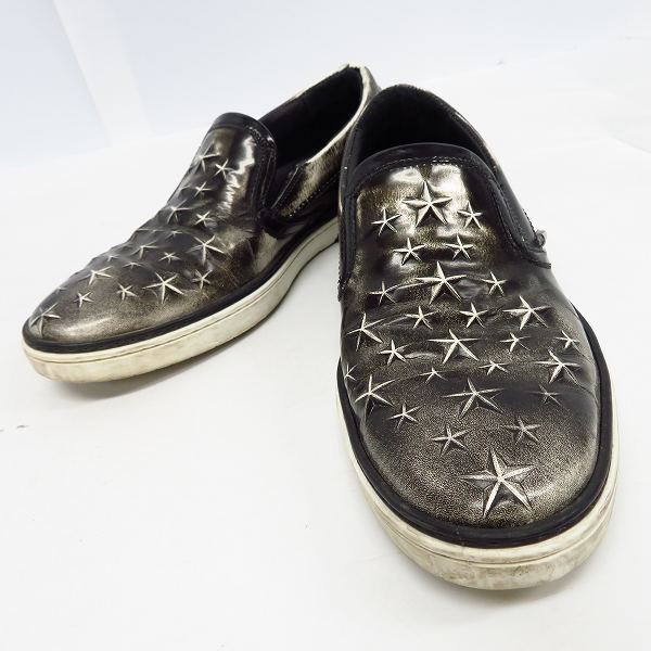 実際に弊社で買取させて頂いたJimmy Choo/ジミーチュウ スニーカー/スリッポン 黒×白 