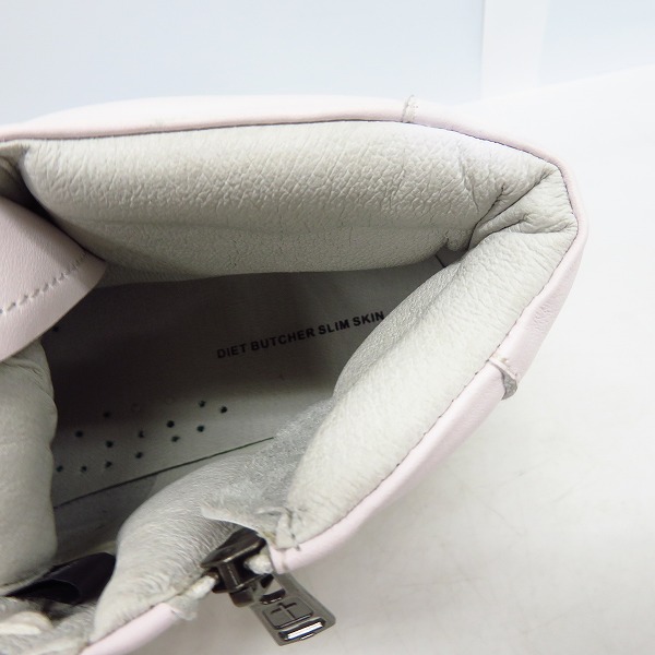 実際に弊社で買取させて頂いたDIET BUTCHER SLIM SKIN/ダイエットブッチャースリムスキン Plaster サイドジップ レザー ハイカット スニーカー 43の画像 4枚目