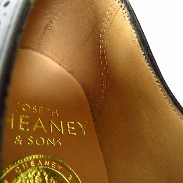 実際に弊社で買取させて頂いたJOSEPH CHEANEY&SONS/ジョセフ チーニー ウィングチップ MILLY BLACK CALF/4Dの画像 6枚目