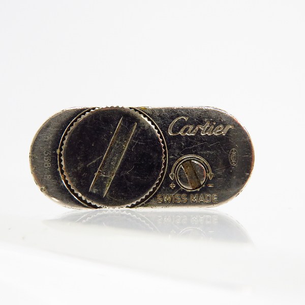 実際に弊社で買取させて頂いたCartier/カルティエ ガスライター ストライプ柄 シルバーの画像 3枚目