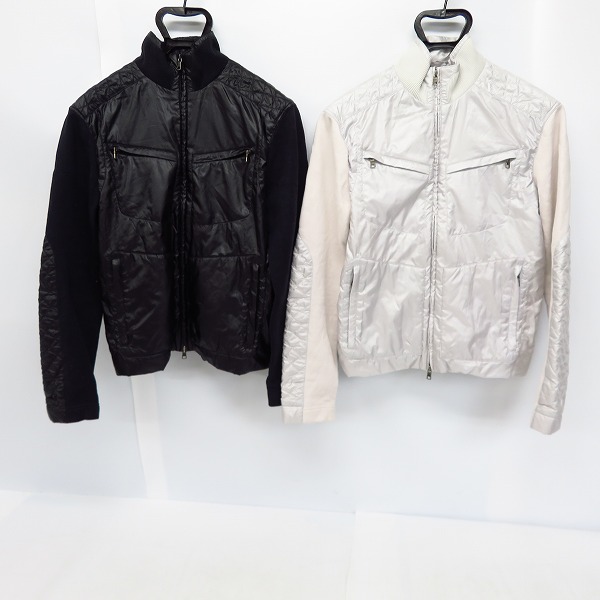 実際に弊社で買取させて頂いたARMANI EXCHANGE/アルマーニエクスチェンジ ジップアップ ジャケット ブラック/ホワイト 2点セット/M