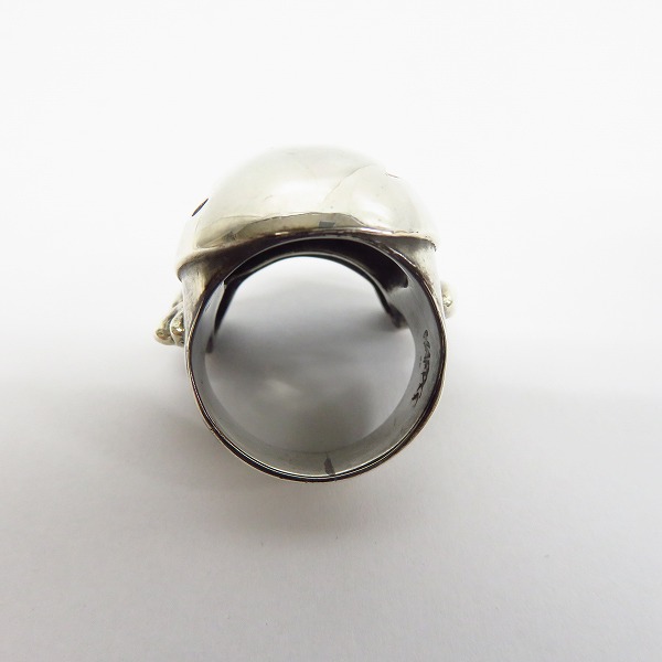 実際に弊社で買取させて頂いたharaKIRI×HARDCC/ハラキリ×ハードコアチョコレート メルティングスカル シルバーリング/20-20.5号の画像 4枚目