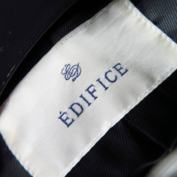 実際に弊社で買取させて頂いたEDIFICE/エディフィス ウール 帯ベルト付き コート/44の画像 2枚目