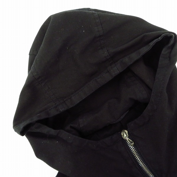 実際に弊社で買取させて頂いたEdition/エディション フード付き 山羊革/ゴートレザージャケット ブラック/48の画像 7枚目