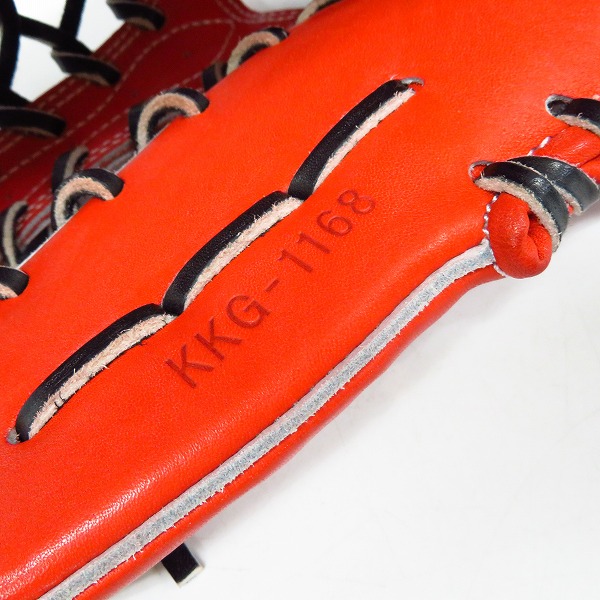 実際に弊社で買取させて頂いたHI-GOLD/ハイゴールド KKG-1168 心極 硬式/外野手用/右投げ 野球 グローブの画像 5枚目