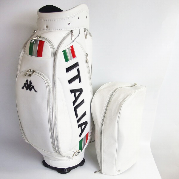 実際に弊社で買取させて頂いたKAPPA/カッパ 9.5型47インチ対応キャディバッグ ホワイト/KG718BA01の画像 1枚目