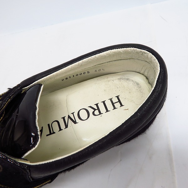 実際に弊社で買取させて頂いたHIROMU TAKAHARA/ヒロムタカハラ ハラコシューズ/靴/40-1/2の画像 4枚目