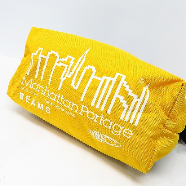 実際に弊社で買取させて頂いたManhattan Portage×BEAMS/マンハッタンポーテージ×ビームス メッセンジャー ショルダーバッグ ブラック/イエローの画像 2枚目