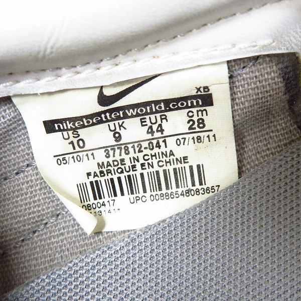 実際に弊社で買取させて頂いたNIKE×fragment design/ナイキ×フラグメント TENNIS CLASSIC AC MD/377812-041/28の画像 5枚目