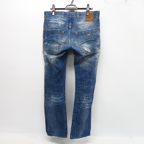 実際に弊社で買取させて頂いたARMANI JEANS/アルマーニ・ジーンズ ダメージ加工 デニムパンツ/31の画像 1枚目