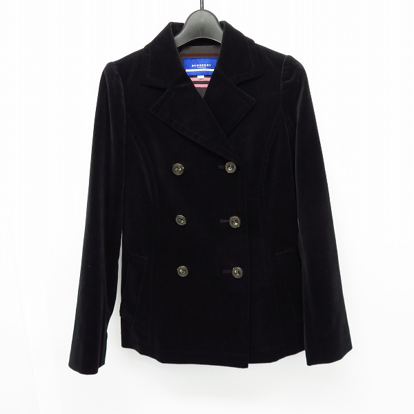 実際に弊社で買取させて頂いたBURBERRY BLUE LABEL/バーバリーブルーレーベル ベロア ジャケット ブラック/38