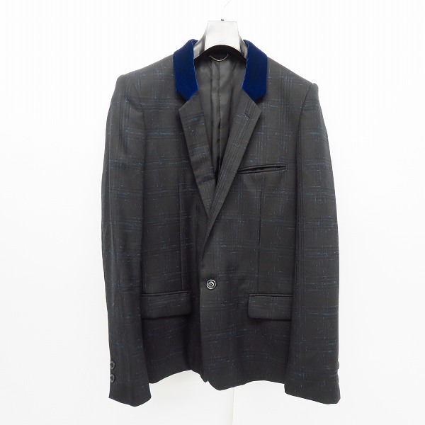 実際に弊社で買取させて頂いたJOHN LAWRENCE SULLIVAN/ジョンローレンスサリバン 襟ベロア テーラードジャケット/36