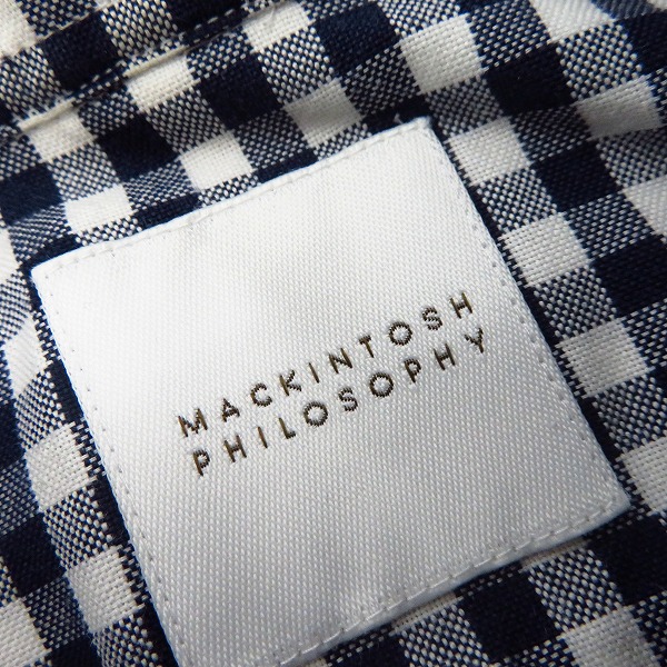 実際に弊社で買取させて頂いたMACKINTOSH PHILOSOPHY/マッキントッシュ ギンガムチェック ブリティッシュボタンダウンシャツ/38の画像 2枚目