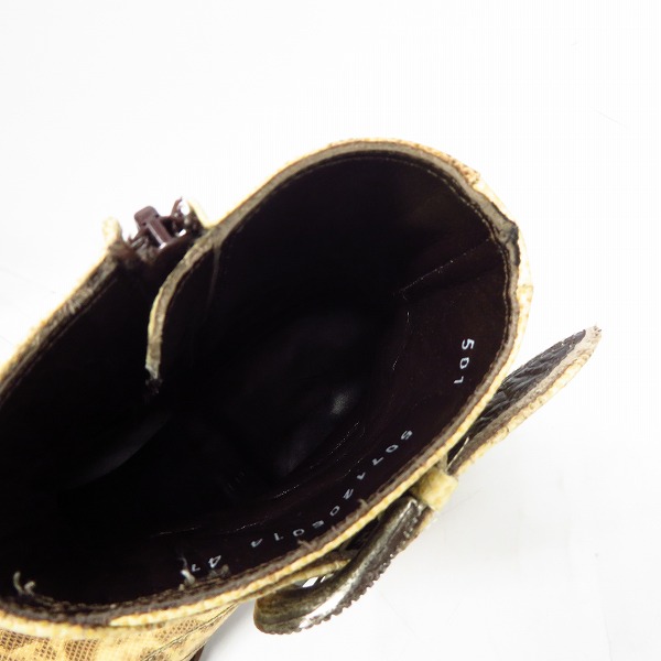 実際に弊社で買取させて頂いたalfredo BANNISTER/アルフレッドバニスター パイソン レザーブーツ/41の画像 4枚目