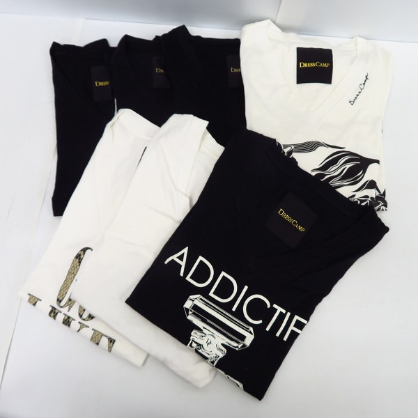 実際に弊社で買取させて頂いたDRESS CAMP/ドレスキャンプ プリント ロングスリーブ カットソー/44/46 7点セット