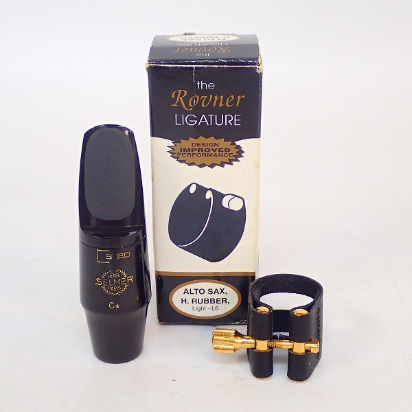 実際に弊社で買取させて頂いたSELMER/セルマー S80 C* アルトサックス用 マウスピース ロブナーL-6 リガチャー付き
