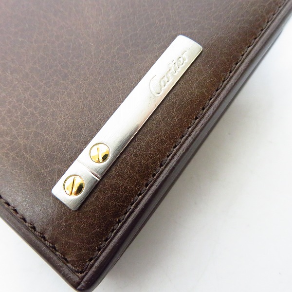 実際に弊社で買取させて頂いたCartier/カルティエ サントス 二つ折り ウォレット ブラウンの画像 6枚目
