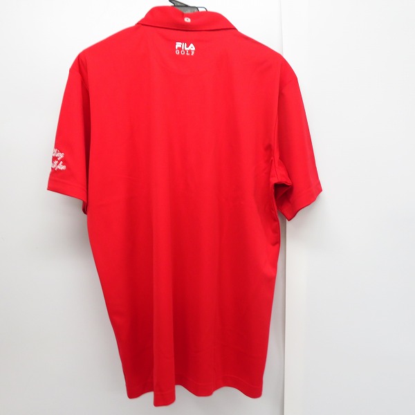 実際に弊社で買取させて頂いた【未使用】FILA/フィラ ゴルフ 半袖ボタンダウンシャツ 3L レッドの画像 1枚目