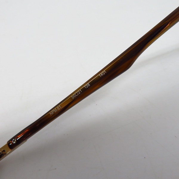 実際に弊社で買取させて頂いた999.9/フォーナインズ メガネフレーム ボストン型 NPM-61の画像 6枚目