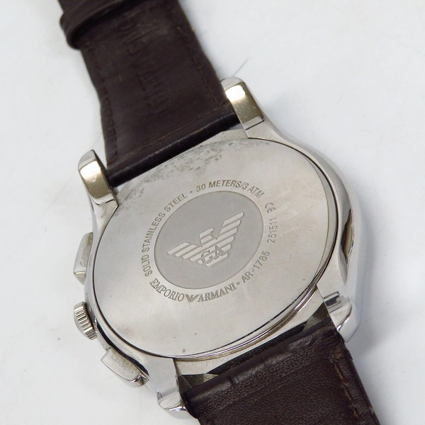 実際に弊社で買取させて頂いたEMPORIO ARMANI/エンポリオアルマーニ クロノグラフ 海外モデル AR-1785【動作未確認】の画像 3枚目