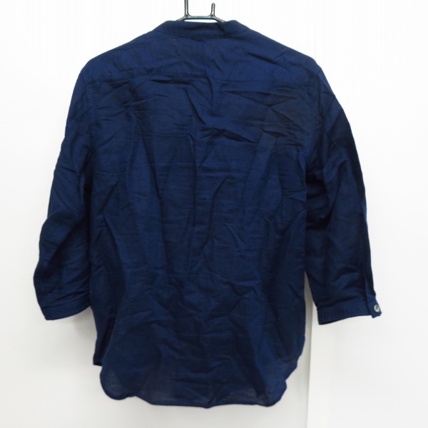 実際に弊社で買取させて頂いたEDIFICE/エディフィス リネン 七分袖 ノーカラーシャツ/48の画像 1枚目