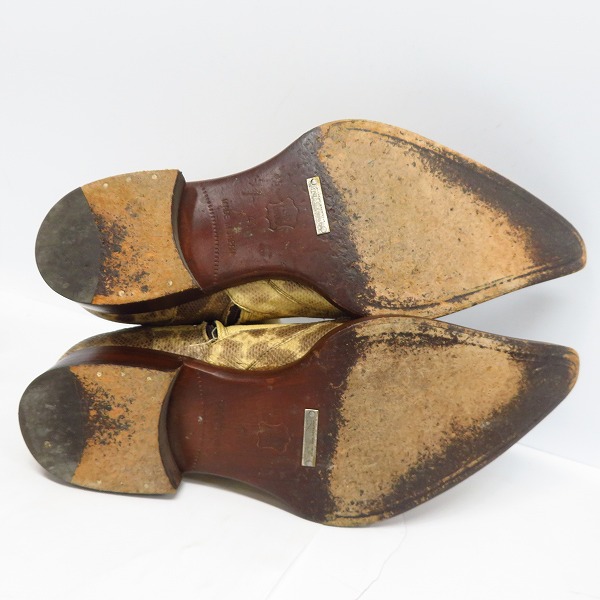 実際に弊社で買取させて頂いたalfredo BANNISTER/アルフレッドバニスター パイソン レザーブーツ/41の画像 2枚目