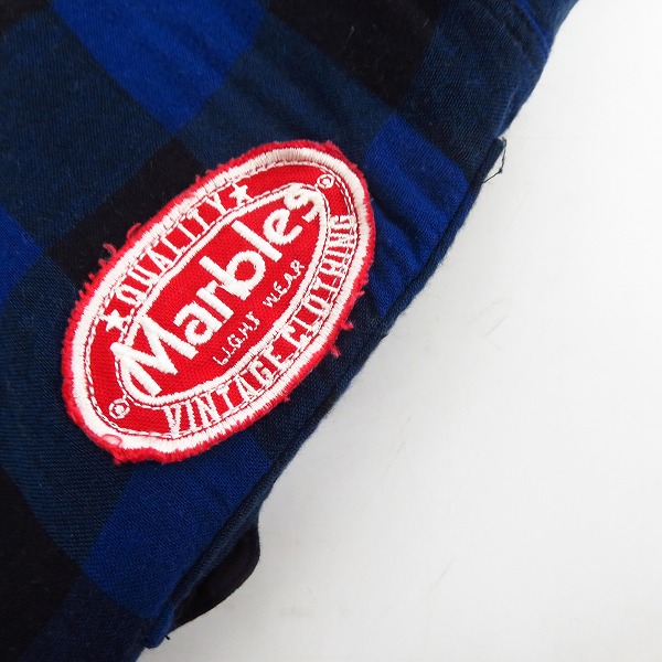 実際に弊社で買取させて頂いたMARBLES/マーブルズ 長袖シャツ チェック柄 ワッペン刺繍/Sの画像 7枚目