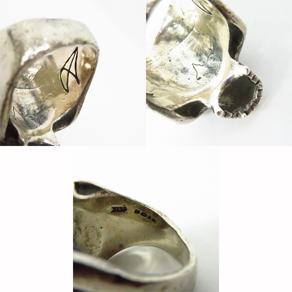 実際に弊社で買取させて頂いたCRAZY PIG/クレイジーピッグ LARGE EVIL SKULL ラージ エビル スカルリング 16-17号の画像 6枚目