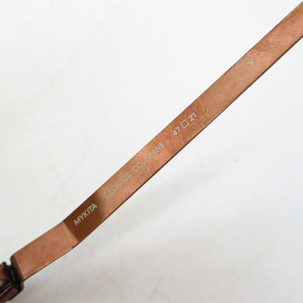 実際に弊社で買取させて頂いたMYKITA/マイキータ DECADES COLTRANE メガネフレーム col. 252/SHINYCOPPERの画像 4枚目