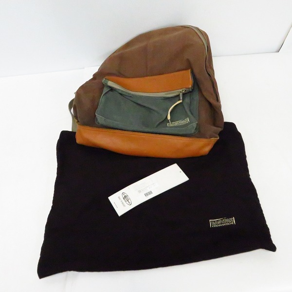 実際に弊社で買取させて頂いたKRIS VAN ASSCHE×EASTPAK/クリスヴァンアッシュ×イーストパック 2WAY レザー切替 バックパックの画像 9枚目