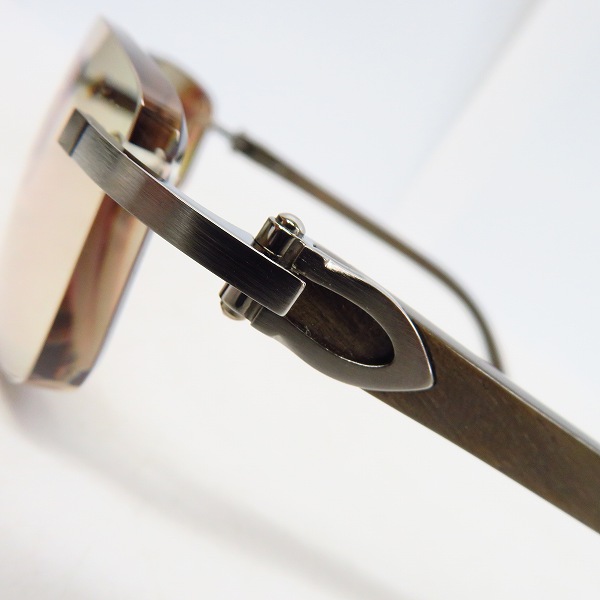 実際に弊社で買取させて頂いたCartier/カルティエ ウッド メガネフレーム/アイウェア フランス製 135bの画像 8枚目
