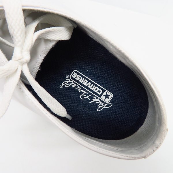 実際に弊社で買取させて頂いたCONVERSE/コンバース JACK PURCELL/ジャックパーセル レザー スニーカー ホワイト/白 1B984/28の画像 4枚目