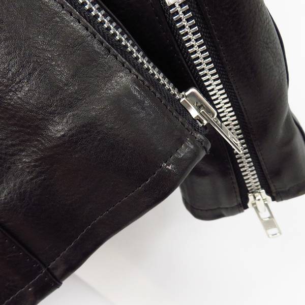 実際に弊社で買取させて頂いたBACKLASH/バックラッシュ イタリアンショルダーシングルライダース 1572-01/Sの画像 7枚目