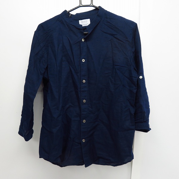 実際に弊社で買取させて頂いたEDIFICE/エディフィス リネン 七分袖 ノーカラーシャツ/48