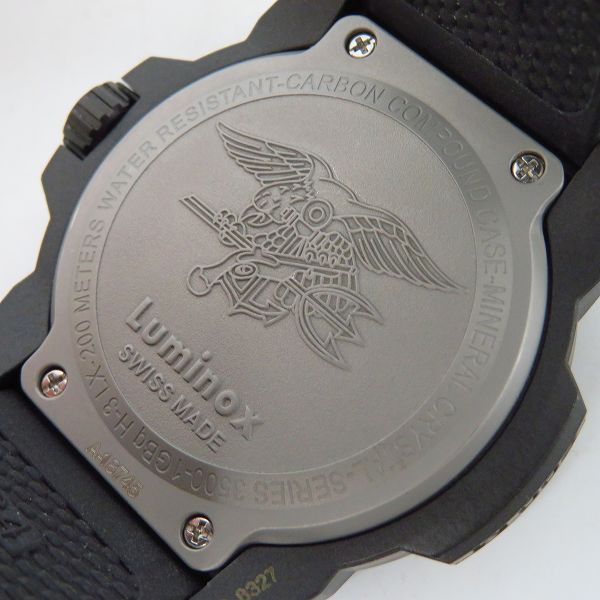 実際に弊社で買取させて頂いたLuminox/ルミノックス カーボン 腕時計 3500-1GBq H-3 LX-200の画像 3枚目