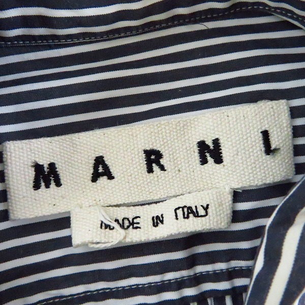 実際に弊社で買取させて頂いたMARNI/マルニ ストライプ 長袖シャツ/44の画像 2枚目