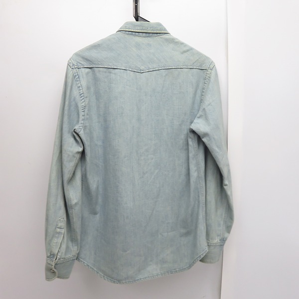 実際に弊社で買取させて頂いたMAISON KITSUNE/メゾンキツネ スナップボタンシャンブレーシャツ XSの画像 1枚目