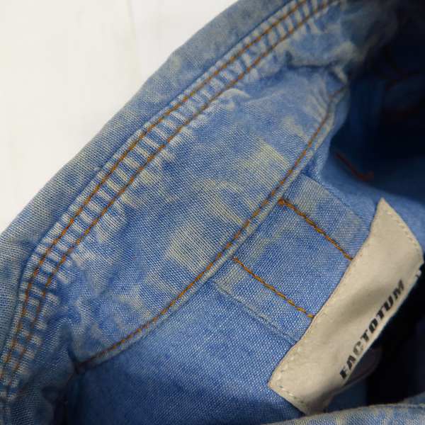 実際に弊社で買取させて頂いたFACTOTUM/ファクトタム デニムシャツ 2点セット44/46の画像 3枚目