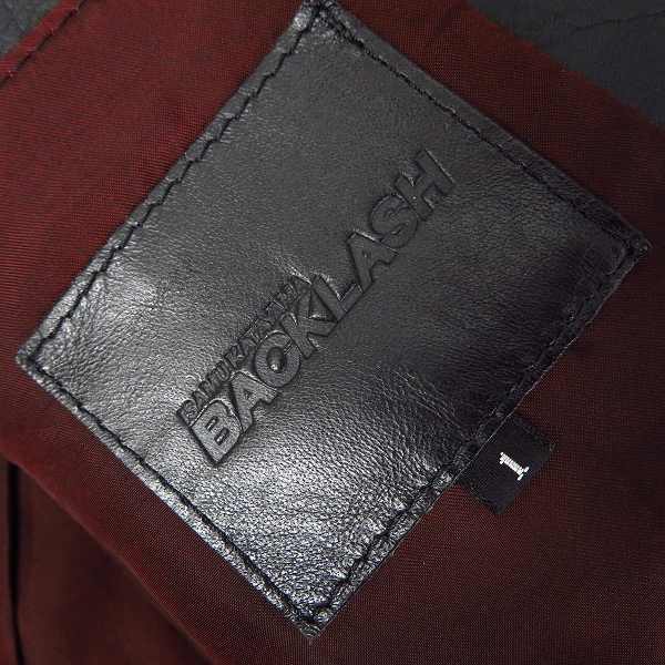 実際に弊社で買取させて頂いたBACKLASH/バックラッシュ レザーダブルライダース ダウンジャケット 1153-03/Sの画像 3枚目