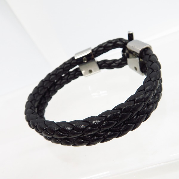 実際に弊社で買取させて頂いたJIMMY CHOO/ジミーチュウ レザー 縄 ブレスレットの画像 2枚目
