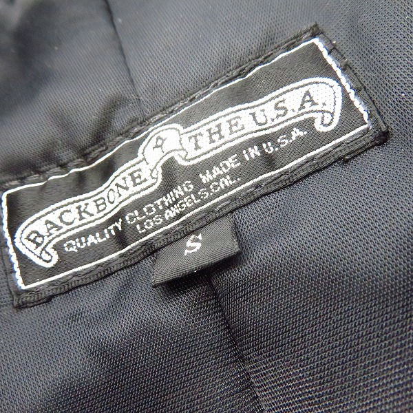 実際に弊社で買取させて頂いたBACK BONE/バックボーン COW HIDE/カウハイドレザー/真鍮バックル ダブルライダースジャケット BB09FW-LB01 Sの画像 2枚目