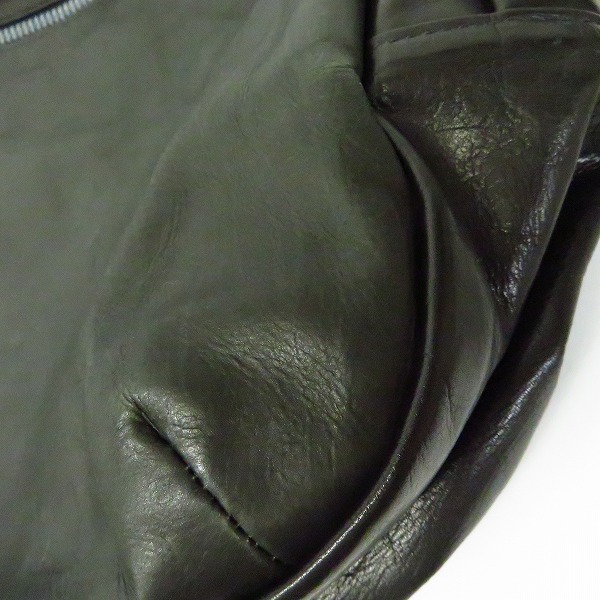 実際に弊社で買取させて頂いたBACKLASH/バックラッシュ レザーショルダーバッグ ブラックの画像 5枚目
