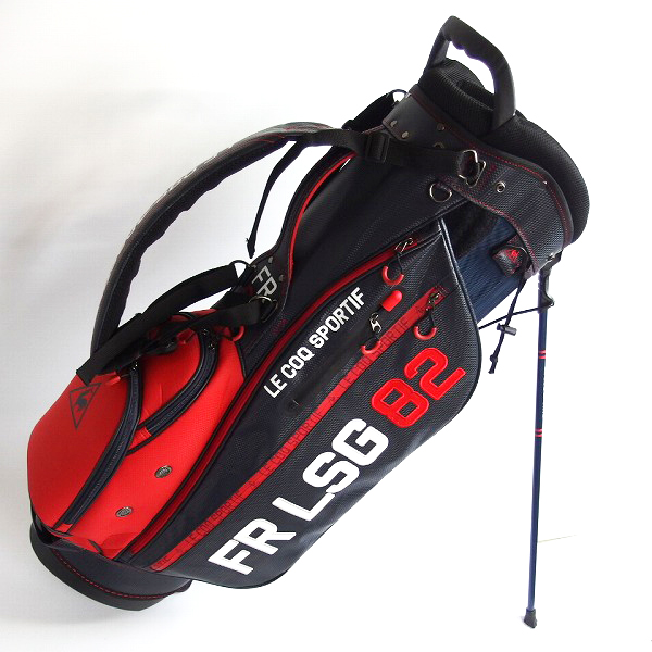 実際に弊社で買取させて頂いたLe coq sportif/ルコックスポルティフ 軽量 9.5型47インチ対応スタンドキャディバッグ QQBLJJ05/アイアンHC付の画像 2枚目