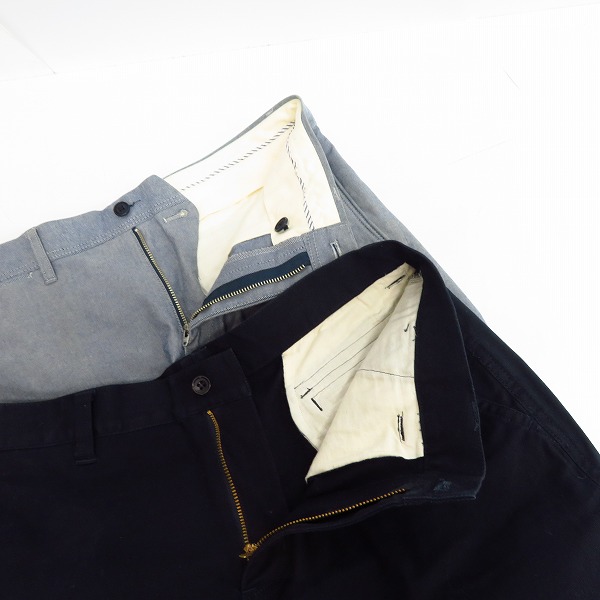 実際に弊社で買取させて頂いたEDIFICE/エディフィス コットン ロングパンツ ブラック×グレー/46/48 2点セットの画像 4枚目