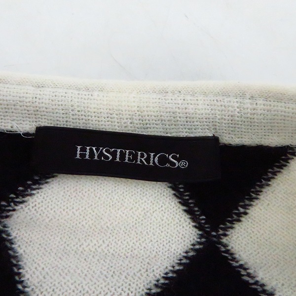 実際に弊社で買取させて頂いたHYSTERICS/ヒステリックス ダイヤモンドチェック ニットワンピース/Fの画像 2枚目