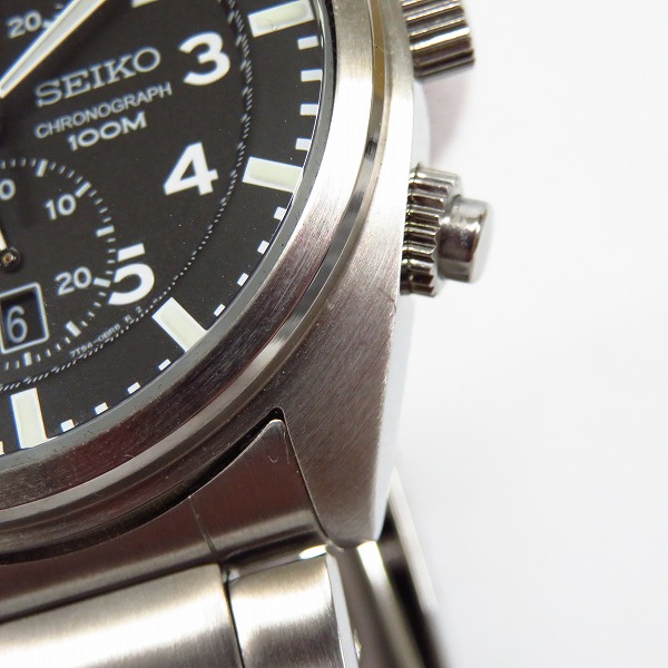 実際に弊社で買取させて頂いたSEIKO/セイコー クロノグラフ 腕時計 7T94-0BL0【動作未確認】の画像 4枚目