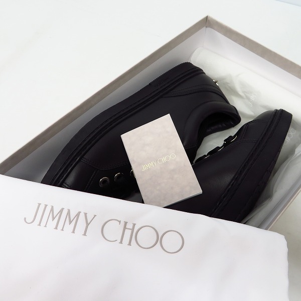 実際に弊社で買取させて頂いたJIMMY CHOO/ジミーチュウ CASH スタースタッズ レザースニーカー/41.5の画像 6枚目
